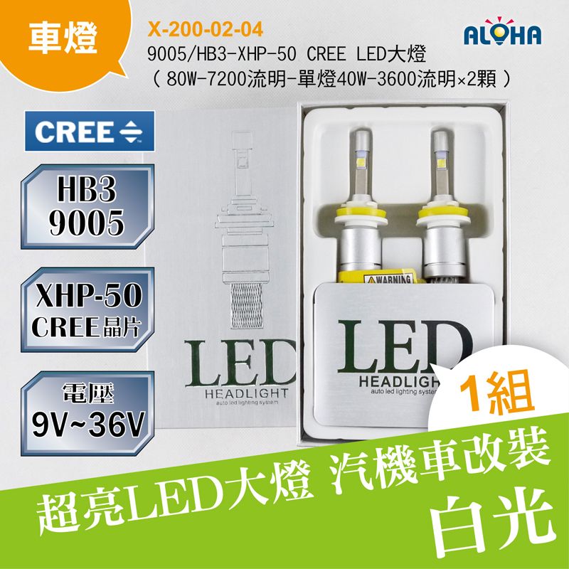 9005-HB3-XHP-50 CREE LED大燈